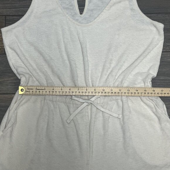 Old Navy Terry Shorts Romper Womens Large One Piece Romper Tank Drawstring Waist - Picture 7 of 13